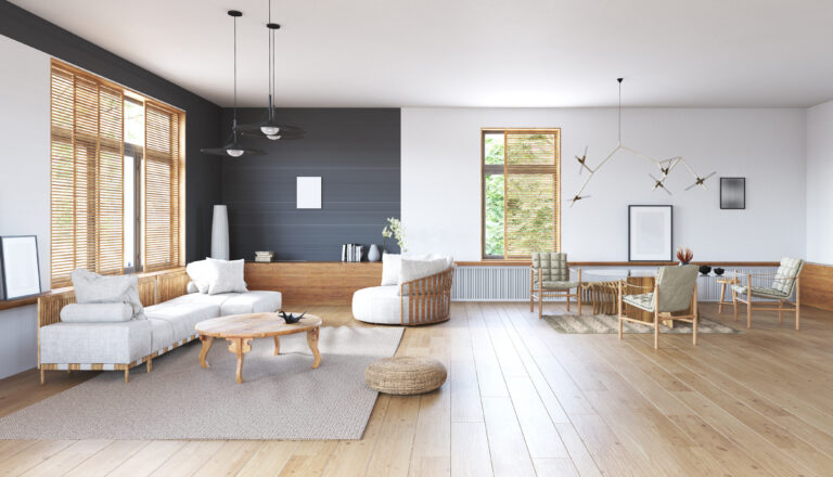 modern living room interior. 3d rendering design concept